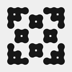 Abstract Cross Pattern Dots Logo generative computational art illustration