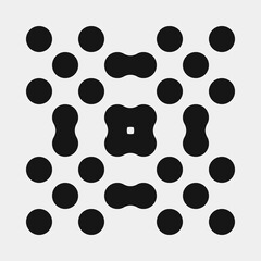 Abstract Cross Pattern Dots Logo generative computational art illustration