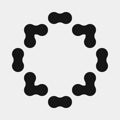 Abstract Cross Pattern Dots Logo generative computational art illustration