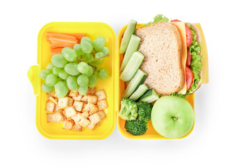 Healthy school lunch. Lunch time