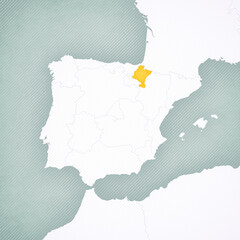 Obraz premium Map of Iberian Peninsula - Navarre