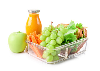 Healthy school lunch. Lunch time