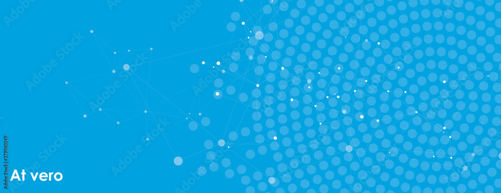 Aufkleber Global network connections with points lines. Vector connections.
