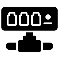 
A flat vector design of network hub icon 
