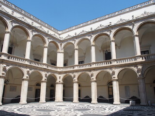 Fototapeta na wymiar Innenhof der Universität von Catania Sizilien patio of the university of Catania Sicily