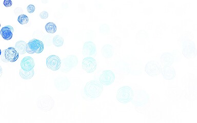 Light BLUE vector natural artwork with roses.