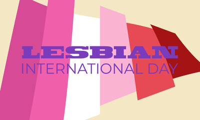 Lesbian International Day. Celebrated in October 8. Poster, card, banner, background, T-shirt design. 