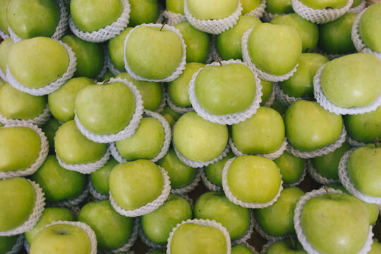 green apple in fruit shop