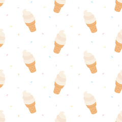 Ice cream seamless pattern background