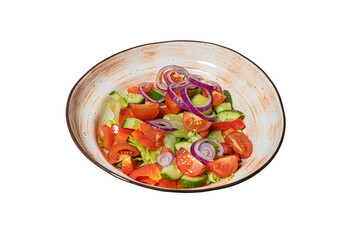 salad with tomatoes and cucumber