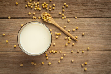 Soy Milk, Soy Food and Beverage ProductsFood nutrition concept.