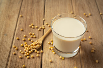 Soy Milk, Soy Food and Beverage ProductsFood nutrition concept.