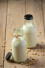 Soy Milk, Soy Food and Beverage ProductsFood nutrition concept.