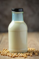 Soy Milk, Soy Food and Beverage ProductsFood nutrition concept.