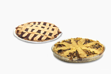 homemade apple, plum and grape fruit cakes baked in the oven