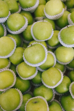 green apple in fruit shop