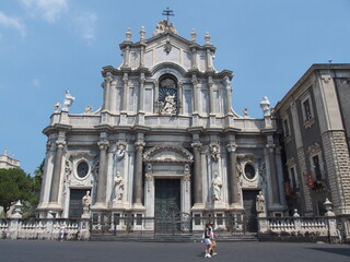 Fototapeta na wymiar Dom von Catania Sizilien Italien dome of Catania Sicily Italy