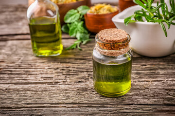 Herbal medicine. Rustic country style.