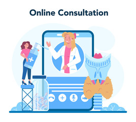 Pulmonologist online service or platform. Idea of health and medical