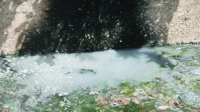The bilge water is discharged directly into the canal. Southeast Asia
