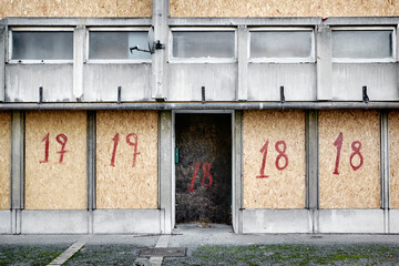 Housing ready for demolition