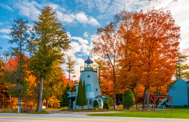 Gills Rock Village view in Door County of Wisconsin.