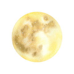 Watercolor magic astrology moon