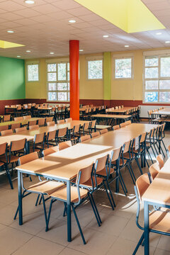 Empty kindergarten canteen