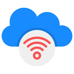 
Trendy vector design of cloud wifi icon
