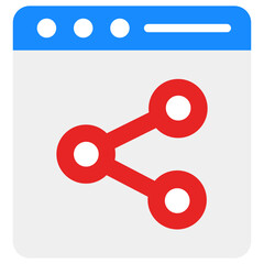 
Share symbol on web page showcasing web sharing icon
