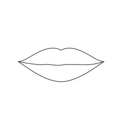Lips line icon. Vector illustration isolated on white