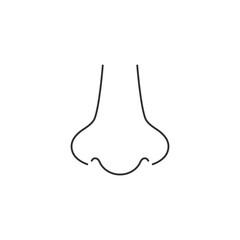 Nose line icon. Thin line vector illustration isolated on white