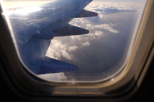Window seat view from airplane.