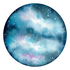 Watercolor abstract sky space background