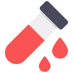 
A flat style vector of blood test icon
