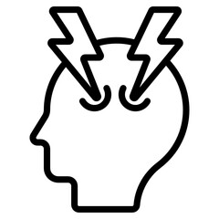 
An icon design of mental energy in flat style, brain power 
