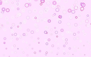 Light Pink, Yellow vector texture with disks.