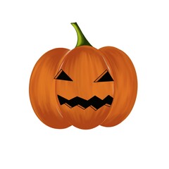 Digital illustration of jack o lantern