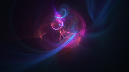 Obraz premium Abstract colorful blue and pink crystal shapes. Fantasy light background. Digital fractal art. 3d rendering.