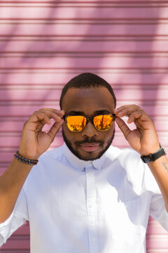 Cool man wearing sunglasses