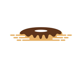 Fast Donuts logo design vector template, Bakery logo concept, Creative icon symbol