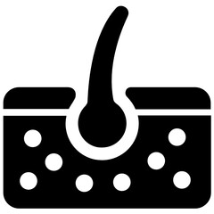 
An icon design of hair follicle, dermatology vector 
