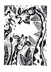 
Illustration of a giraffe in the jungle. Giraffes vector. Ducky animal giraffe illustration. Picture of a giraffe. Giraffe engraving