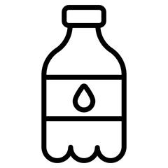 
Water bottle icon design, flat sports bottle concept 
