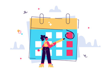 Cartoon vector illustration of woman 