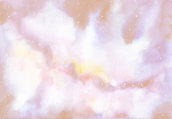 Watercolor abstract sky space background
