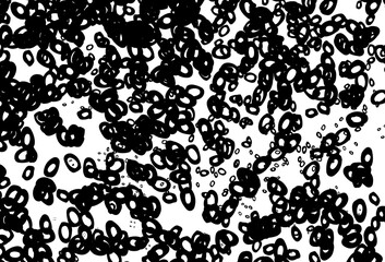 Black and white vector pattern with spheres.
