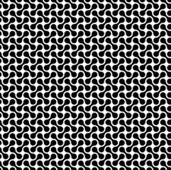Black and white dumbbell repeating geometric pattern