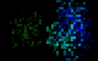 Dark Multicolor, Rainbow vector cover in polygonal style. Illustration with set of colorful rectangles. The template can be used as a background.