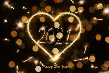 biglietto di auguri di buon anno 2021